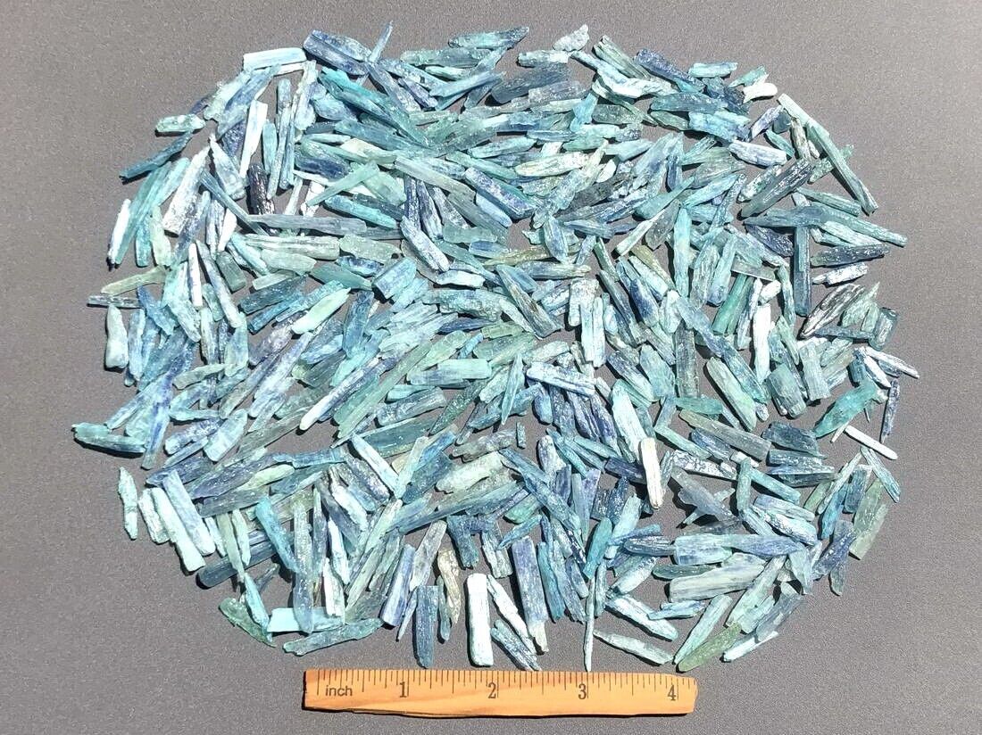 300pcs+ Blue Kyanite Collection 1/2 LB Raw Points EXTRA Tiny Small Crystal
