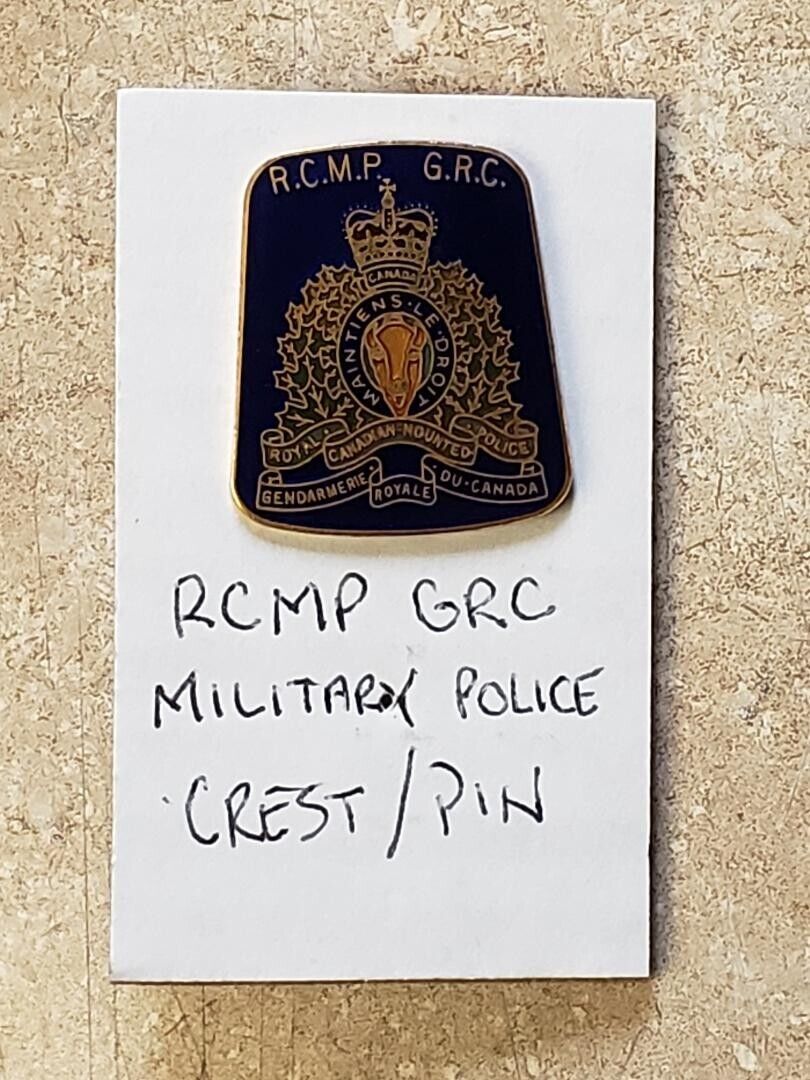 RCMP GRC Military Police Blue with Gold Crest Police Lapel Pin
