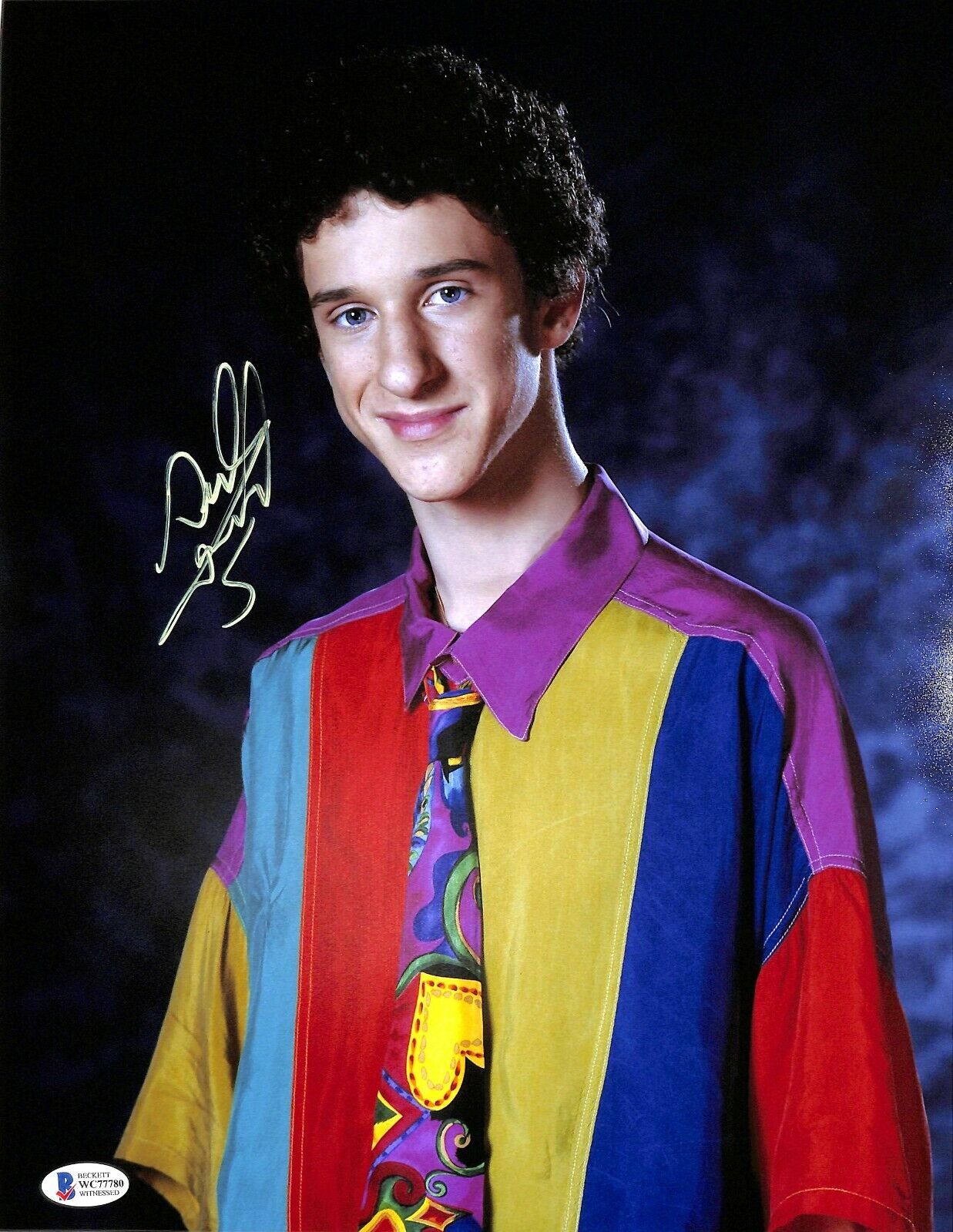 DUSTIN DIAMOND Signed SAVED BY THE BELL Screech 11x14 Photo Beckett BAS Witness