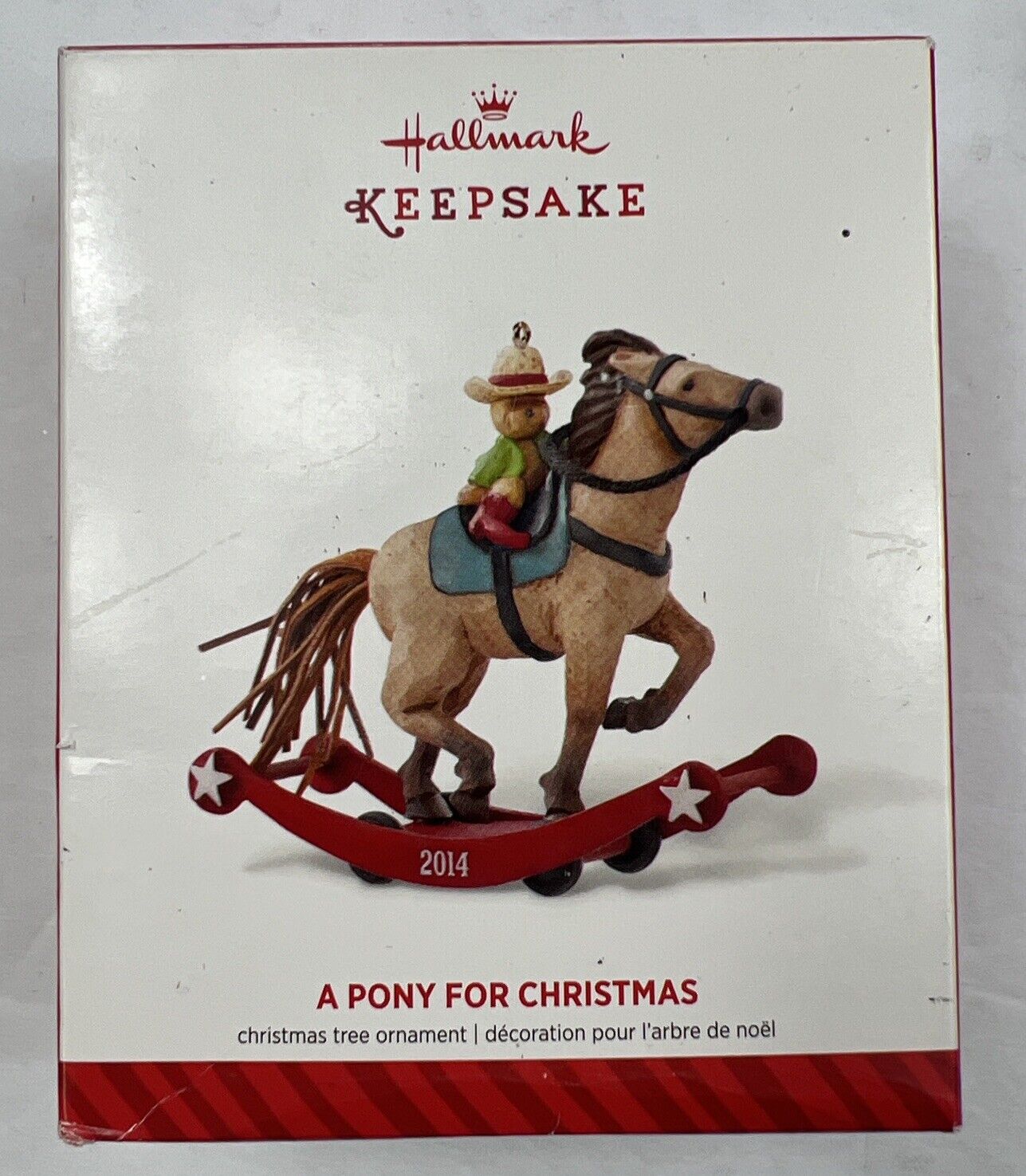 2014 Hallmark Keepsake Ornament #17 A Pony For Christmas Rocking Horse