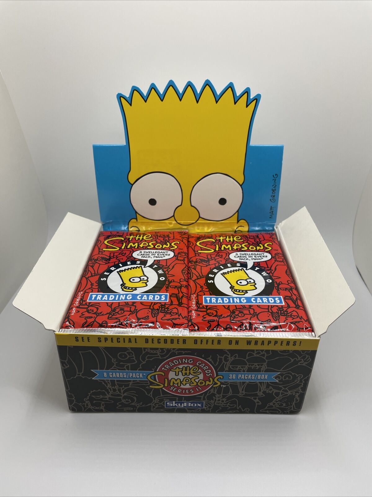 Sealed Pack 1994 Skybox Simpsons Trading Cards Series 2 With Rare Arty Art Cards