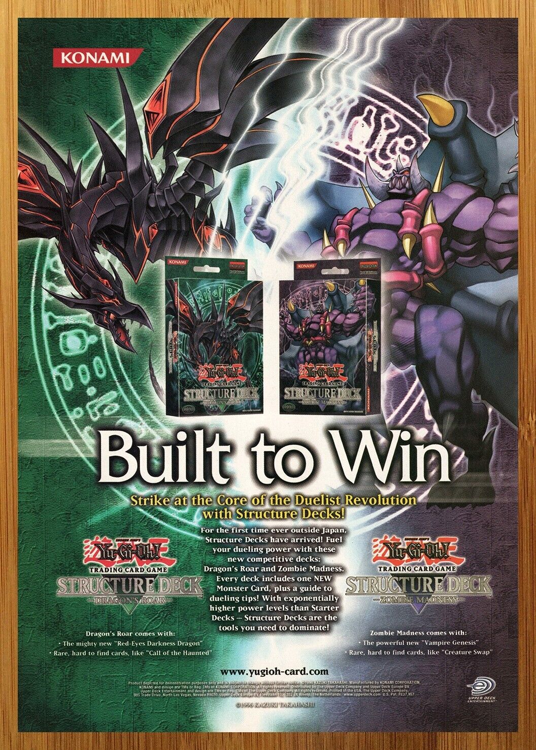 2004 Yu-Gi-Oh Structure Deck TCG Vintage Print Ad/Poster Trading Cards Game Art