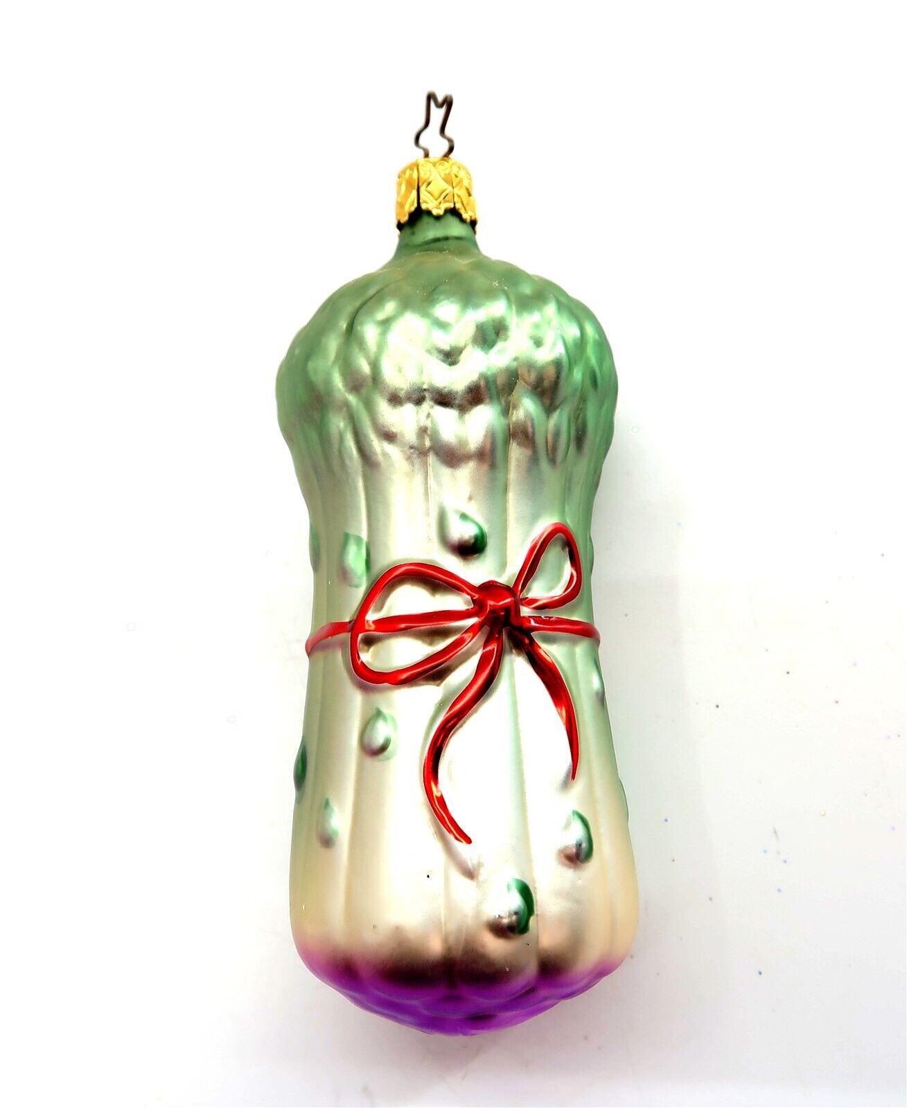 Inge Glas Germany BUNCH OF ASPARAGUS Glass Ornament 5.5\