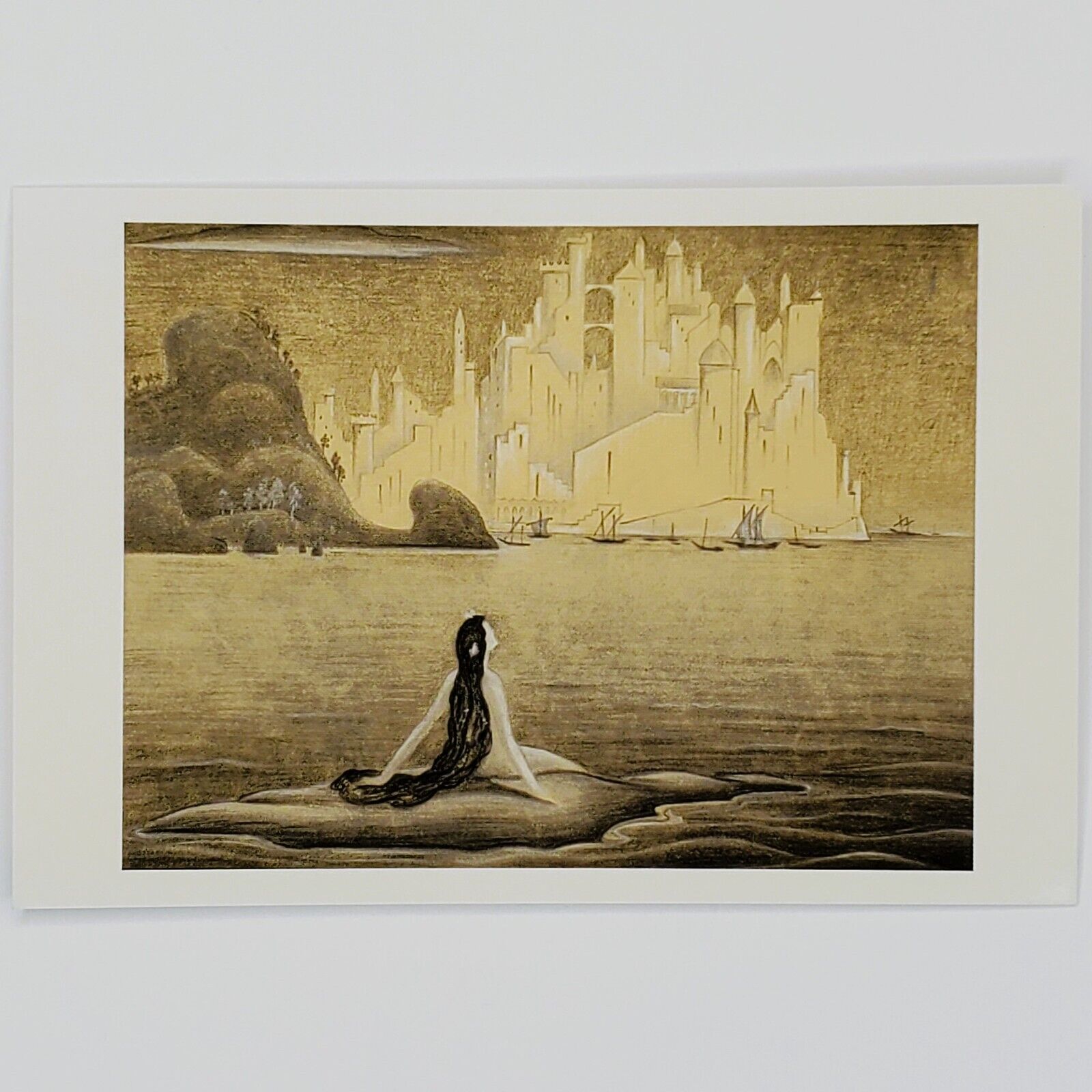 The Little Mermaid Postcard Ariel Concept Art of Disney Princess Kay Nielsen