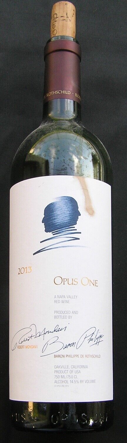 2013 Opus one 1 Empty wine Bottle Collectables  Rare￼ Cork No Reserve