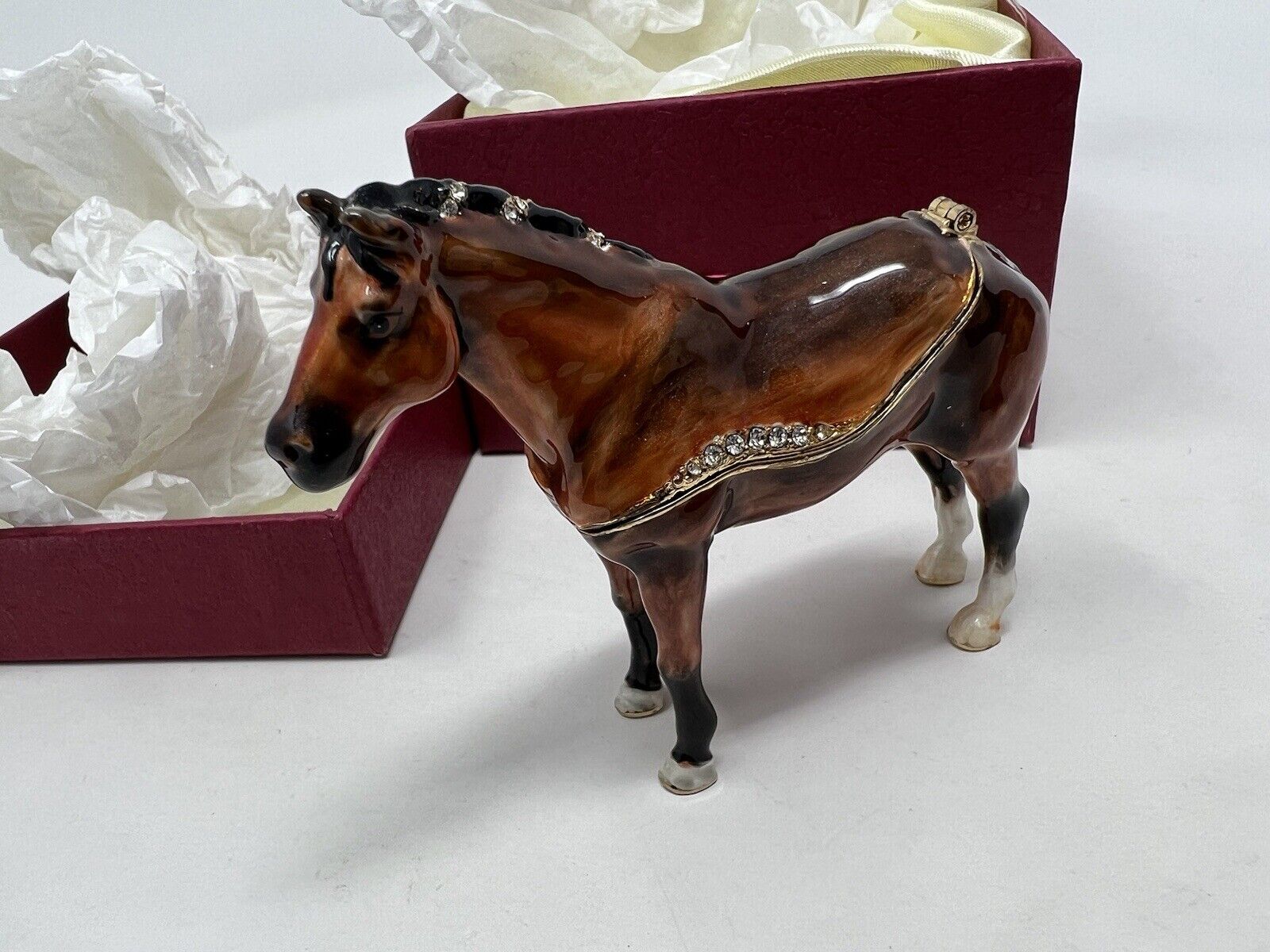 NOBILITY BEJEWELED BOX  HORSE 3426 BRAND NEW IN BOX