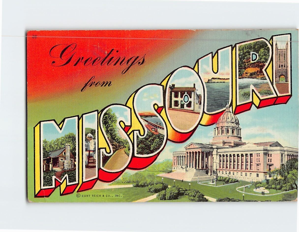 Postcard Greetings from Missouri USA