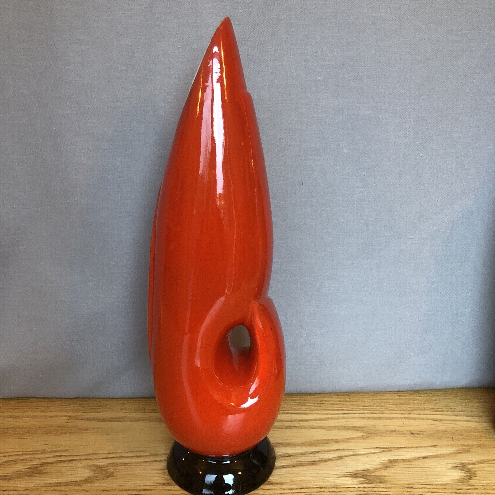 Frankoma V5 Red Flame Vase 13\