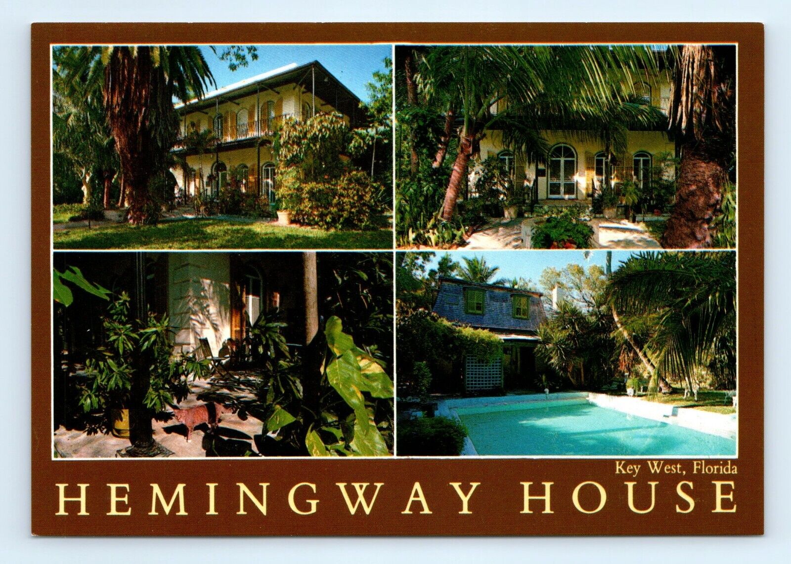 Hemingway House Exterior Views Key West FL Postcard