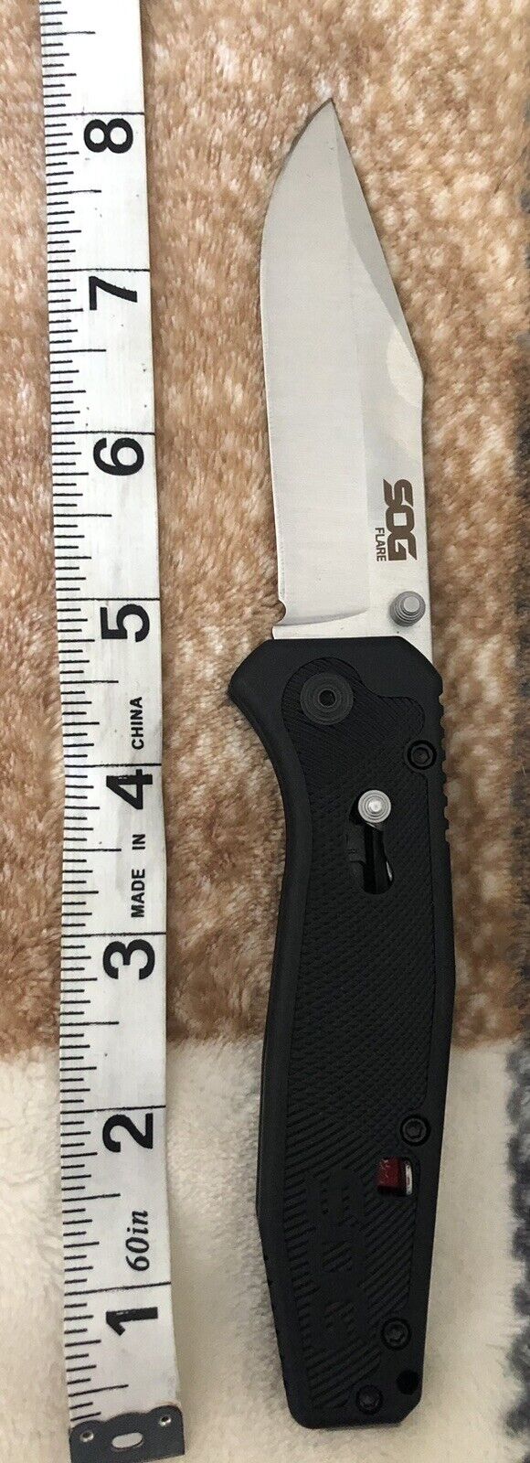 SOG Flare Folding Knife and Pocket Knife Assisted Opening Tech Knife w/ 3.5 Inch