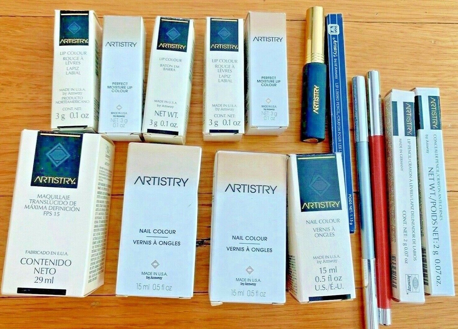 Amway Artistry LOT vtg lipstick nail polish makeup vanity cosmetic resale NOS