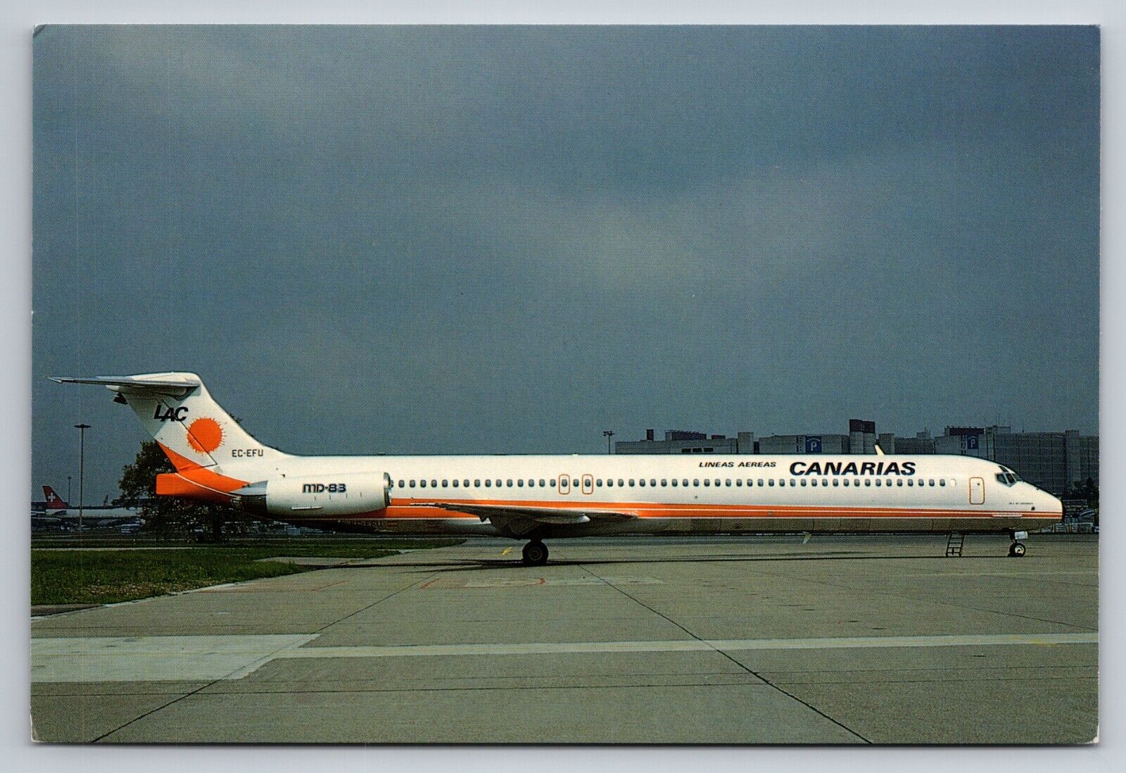 LAC Lineas Aereas Canarias MD-83 Airline Aircraft Postcard