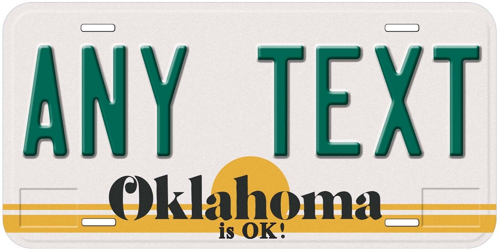 Personalized Oklahoma 1982 Novelty Car License Plate Any Text