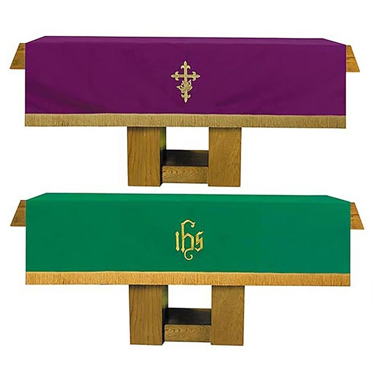Reversible Altar Frontal Purple / Green Church Supplies Parament New