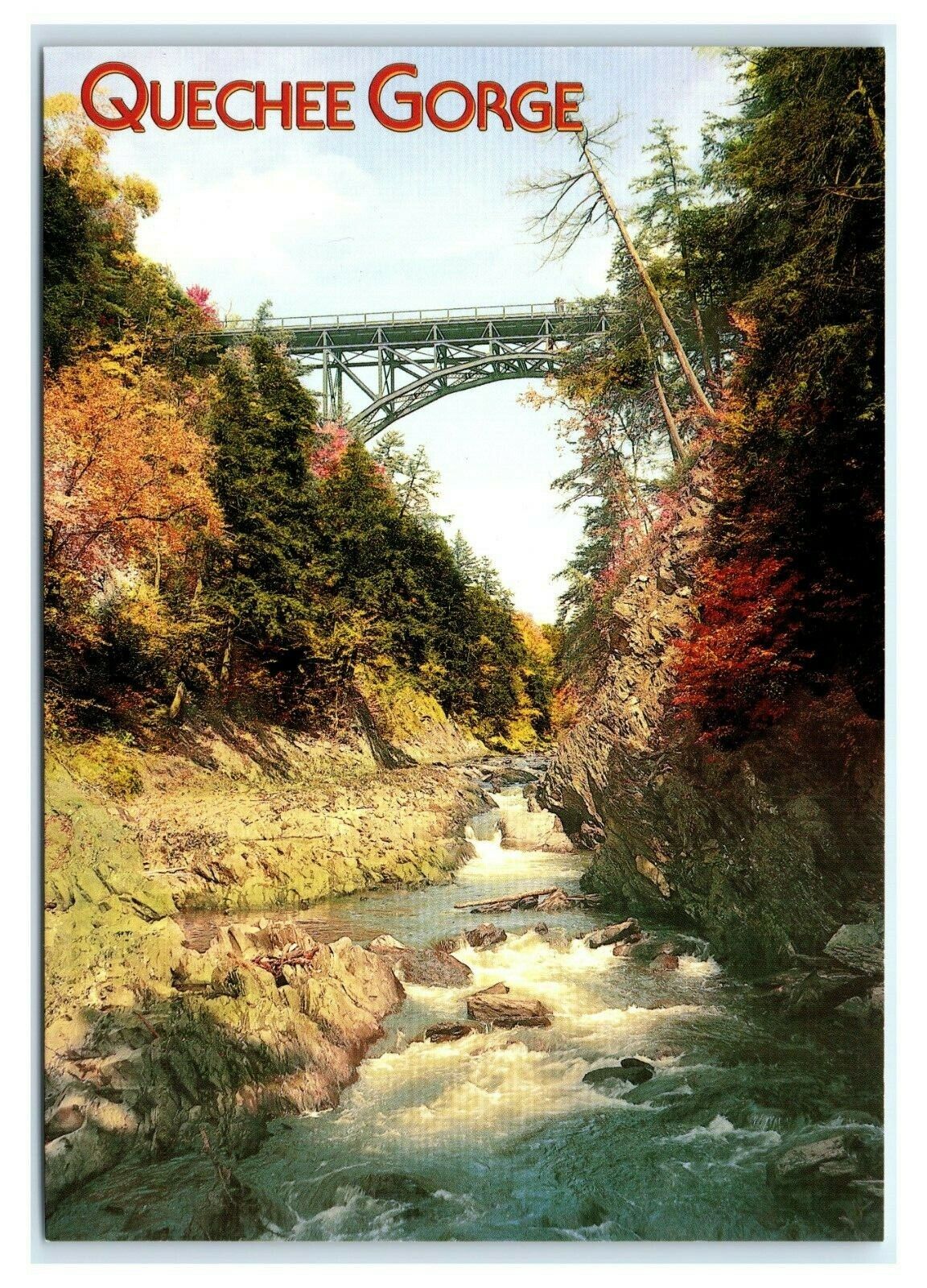 Postcard Quechee Gorge - Ottauquechee River - Vermont VT163