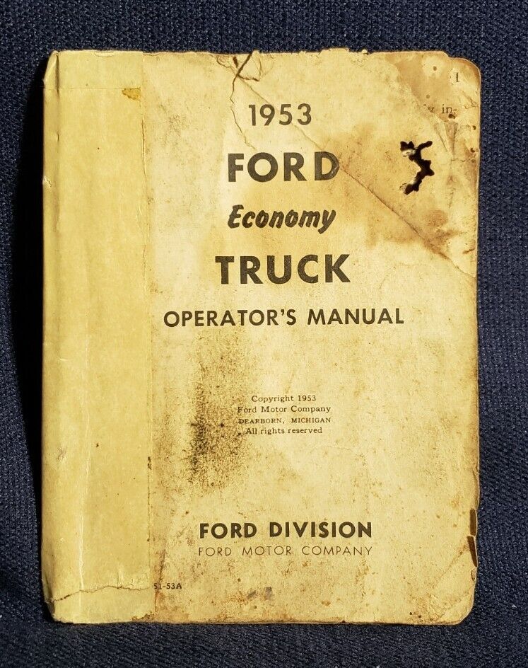 Vintage Antique 1953 Ford Economy Truck Operators Manual Book OEM Original