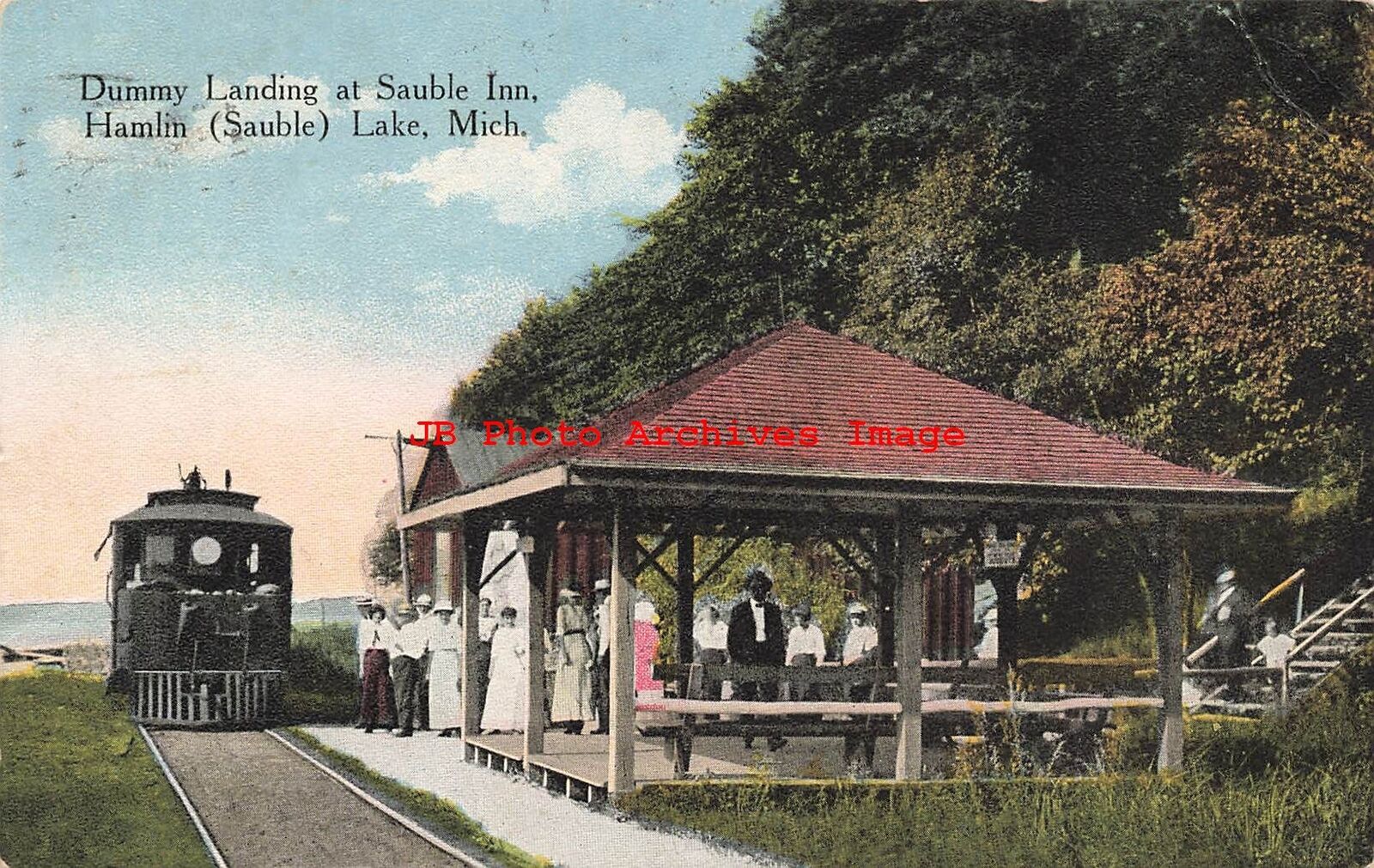 MI, Hamlin Lake, Michigan, Interurban Railroad Station at Sauble Inn