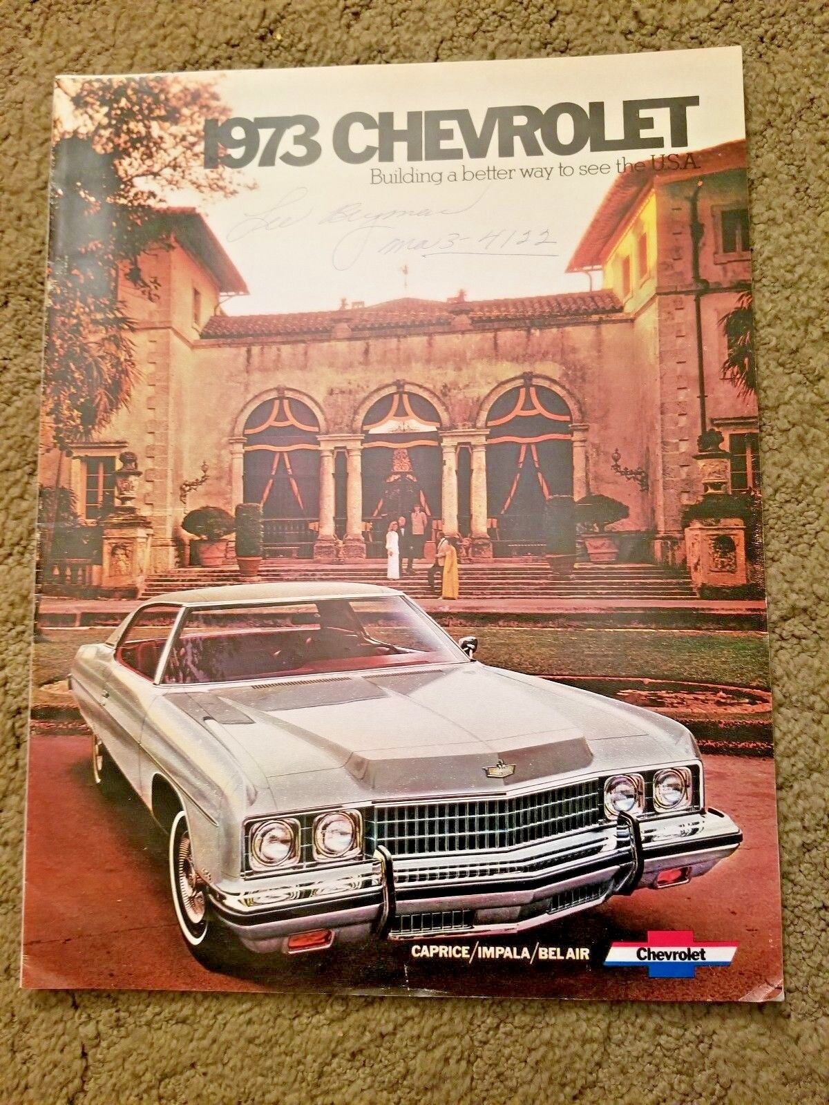 1973 Chevrolet Caprice, Impala, Belair sales brochure booklet 20 pages