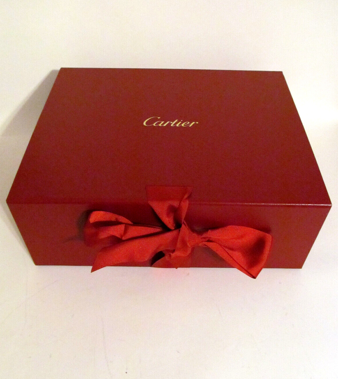 Authentic Cartier Fold Over Gift Box with Ribbon 13 1/2\