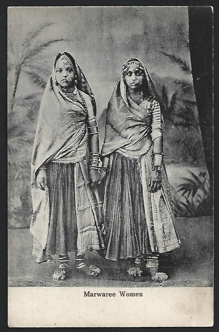 India vintage postcard MARWARI WOMEN