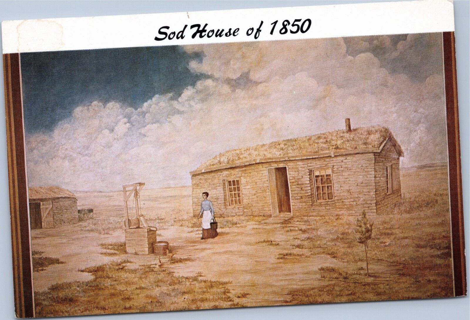 postcard NE -  Sod House of 1850 - House of Yesterday, Hastings,Great Plains Exh