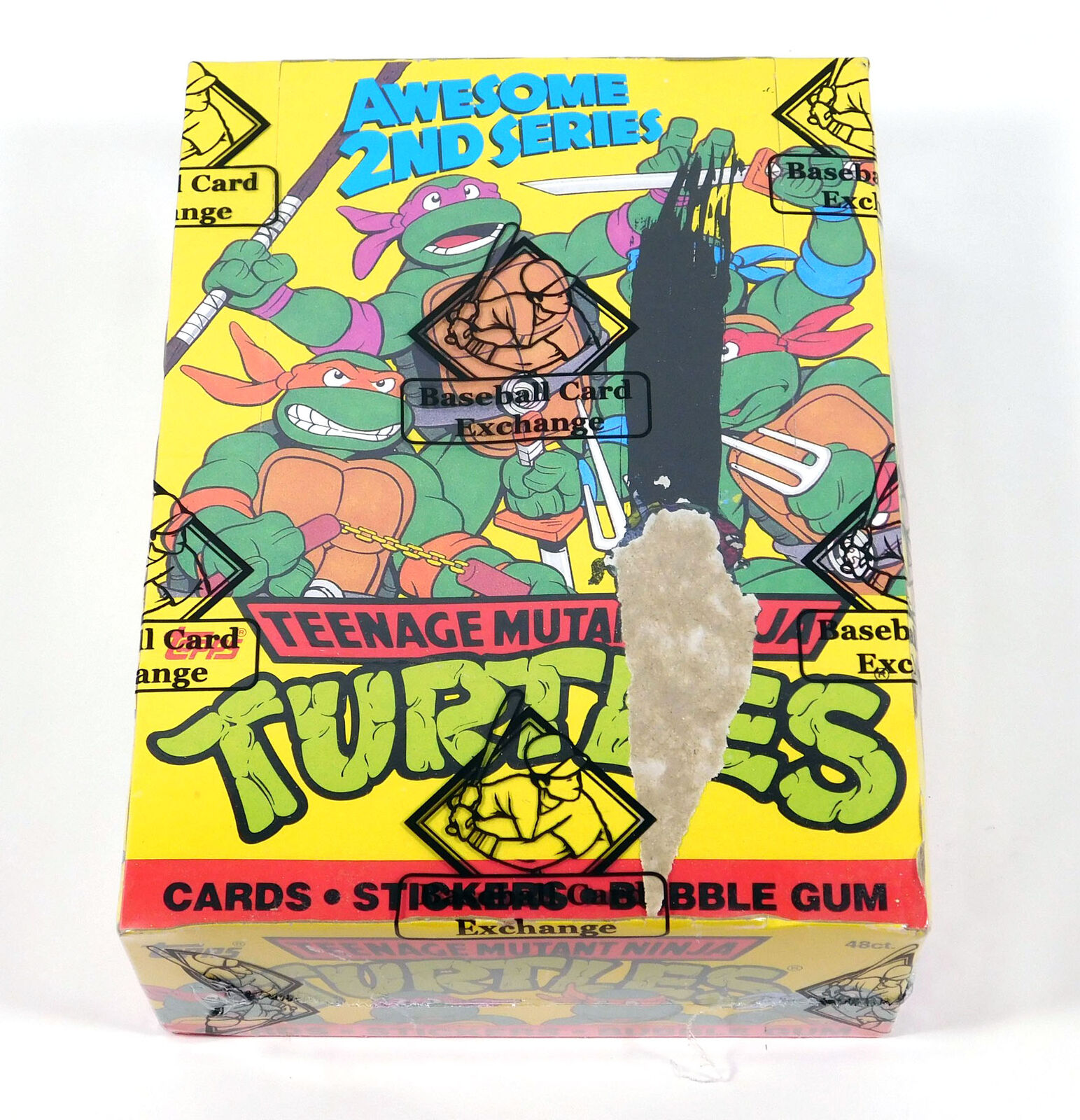 1990 Topps Teenage Mutant Ninja Turtles TNMT Animated Series 2 Box BBCE Wrapped