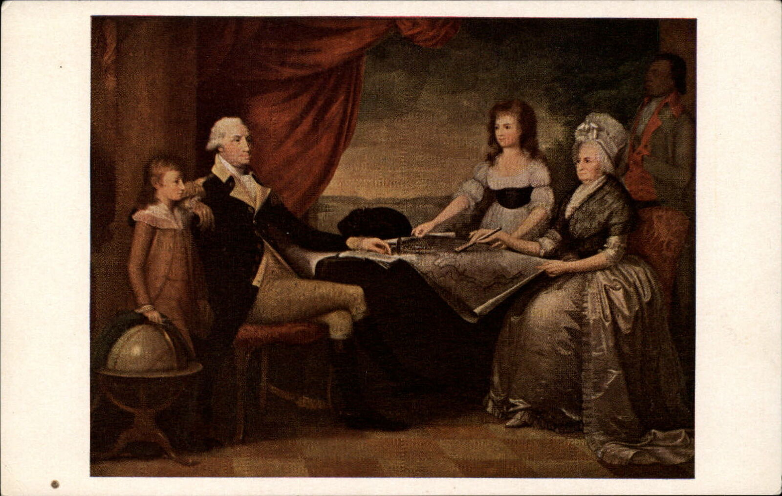 Washington DC ~ Washington Family by Savage ~ Natl Gallery of Art ~ postcard