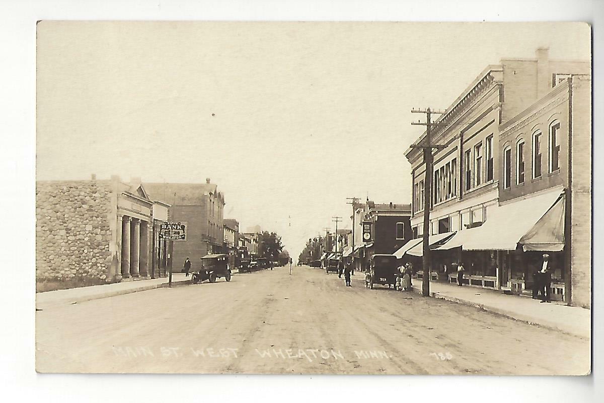 Main St. West, Wheaton, Minnesota RPPC