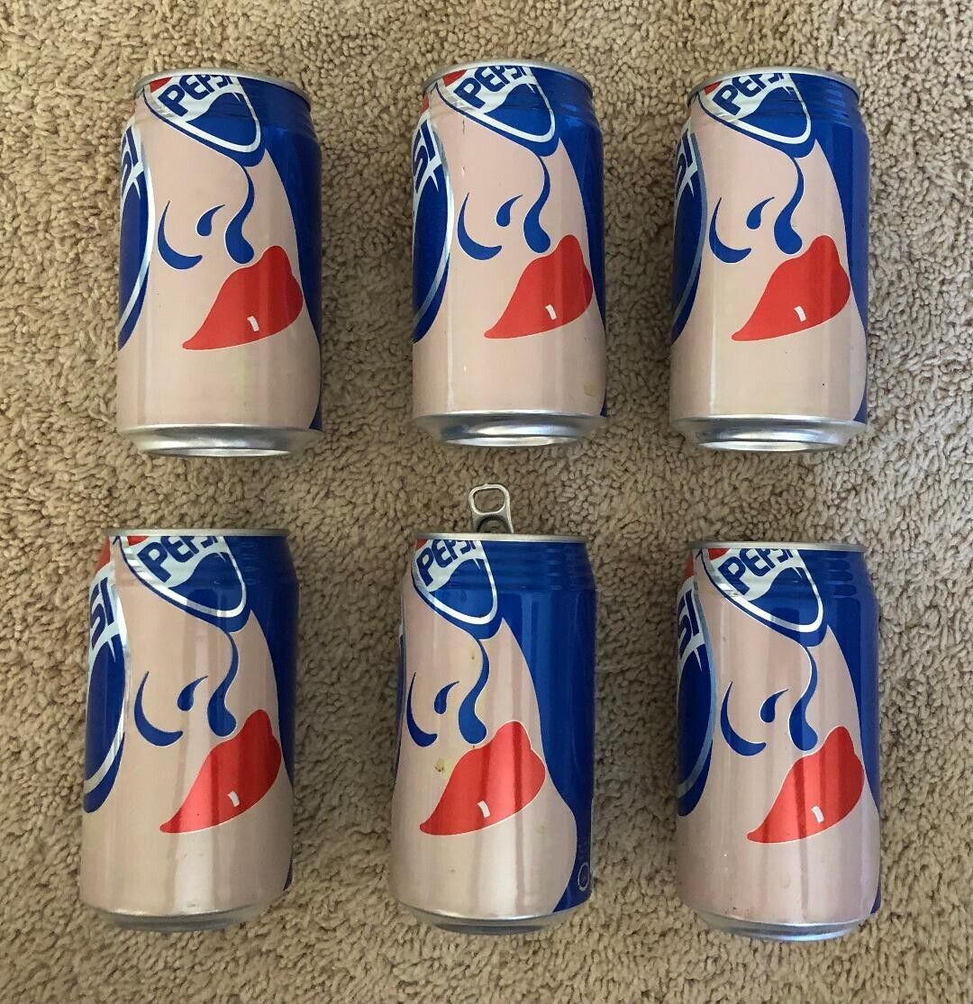 Vintage HAWAII 6-PACK Six COOL CAN FEMALE Limited Edition PEPSI Soda Pop Cans
