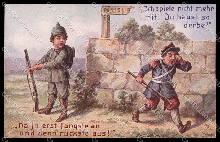 WWI WW1 German Propaganda Children Hugo Spindler Serie 615 cartolina ZG9367