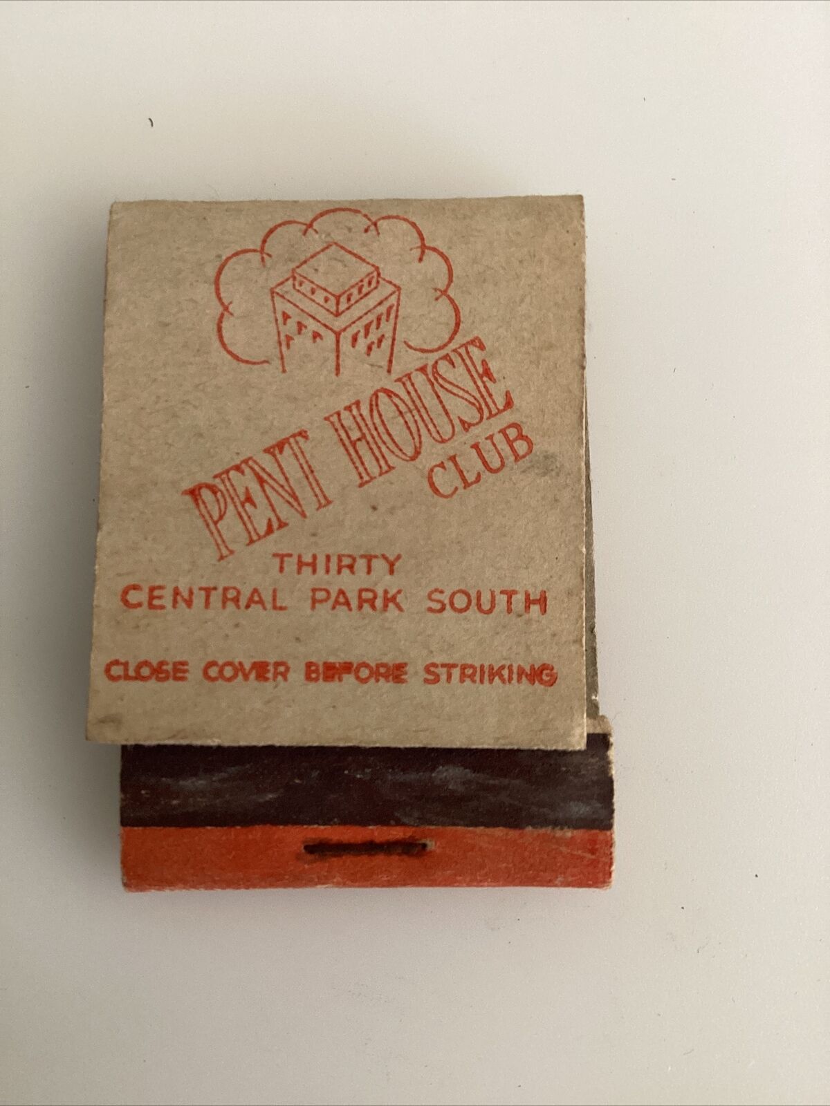 Lion Matchbook Penthouse Club Central Park South NYC New York City Food  Vintage