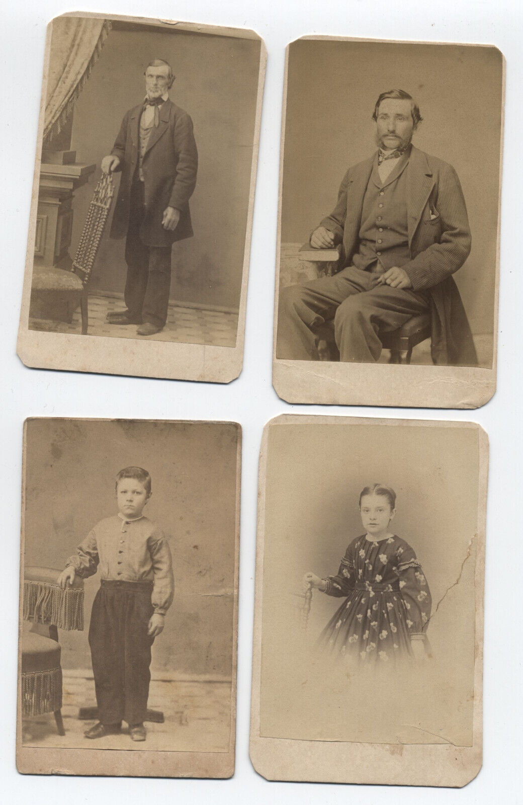 4 19th century CDV/cabinet card photographs West Chester PA [s.4577]