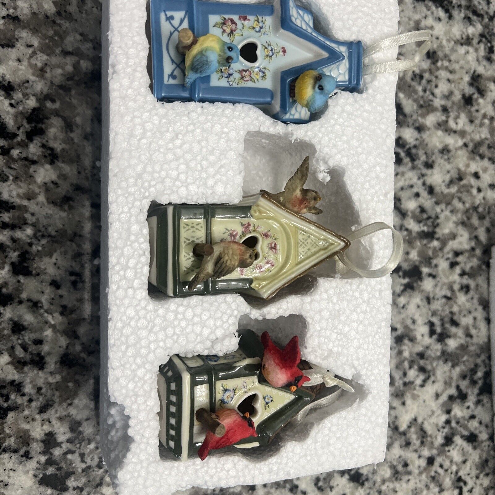 3 Bradford Editions Small Birdhouses “Home Is Where The Heart Is\