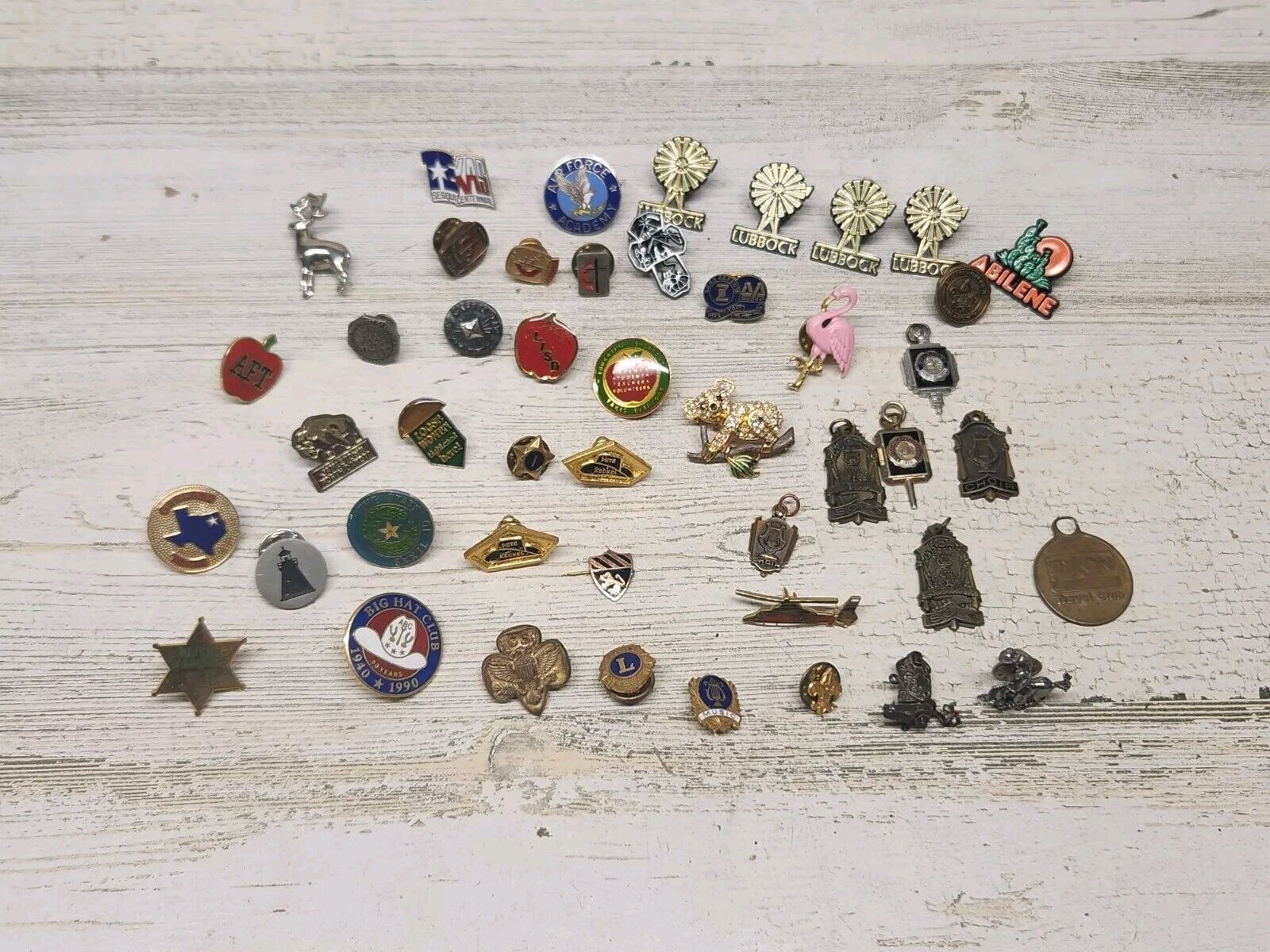 Lot Of Vintage Lapel Pins & Charms Lot Of 46