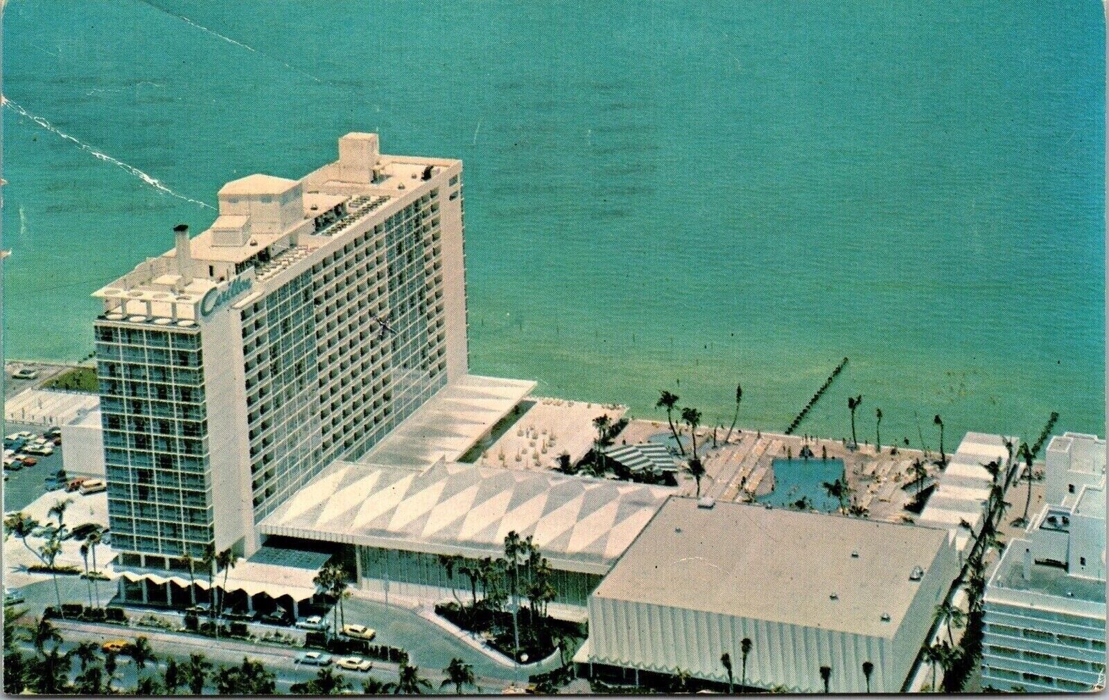 Carillon Oceanfront Hotel Miami Beach FL Florida Postcard PM Clean Cancel WOB