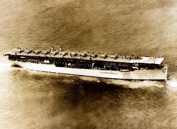 The American aircraft carrier U S S Langley 1931 OLD PHOTO