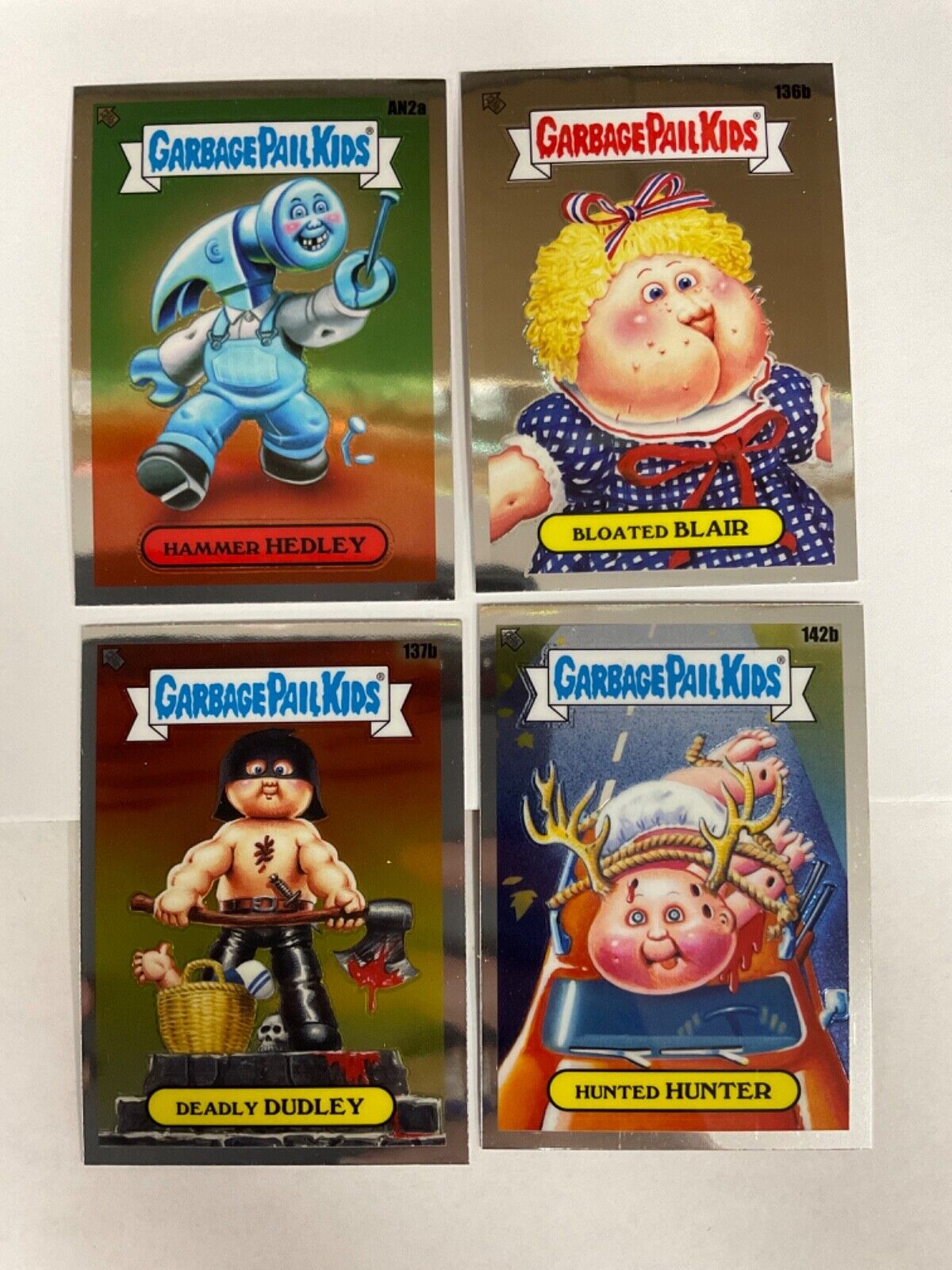 2021 Topps Garbage Pail Kids Chrome Cards Lot of 4