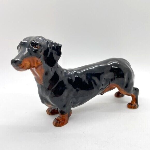 Vintage Royal Doulton Dachshund Wiener Dog Figurine HN1128 Bone China England
