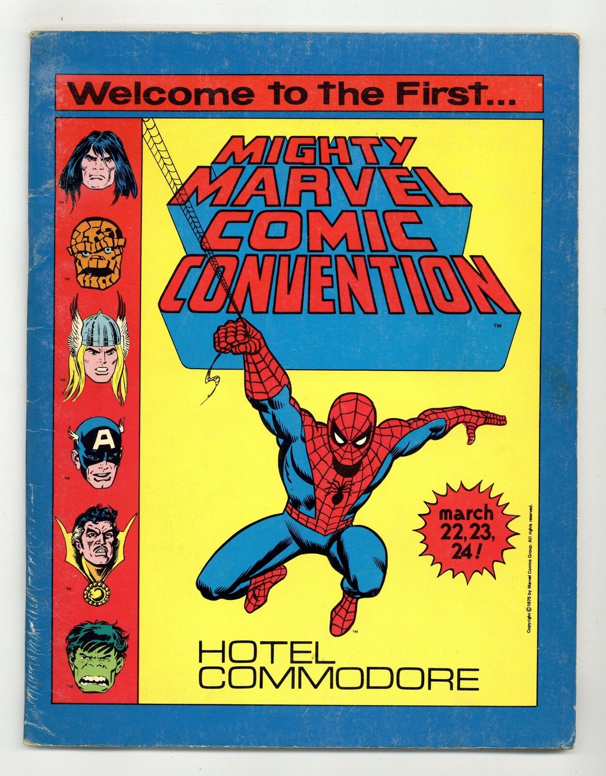Mighty Marvel Comic Convention Program Book 1975 VG- 3.5