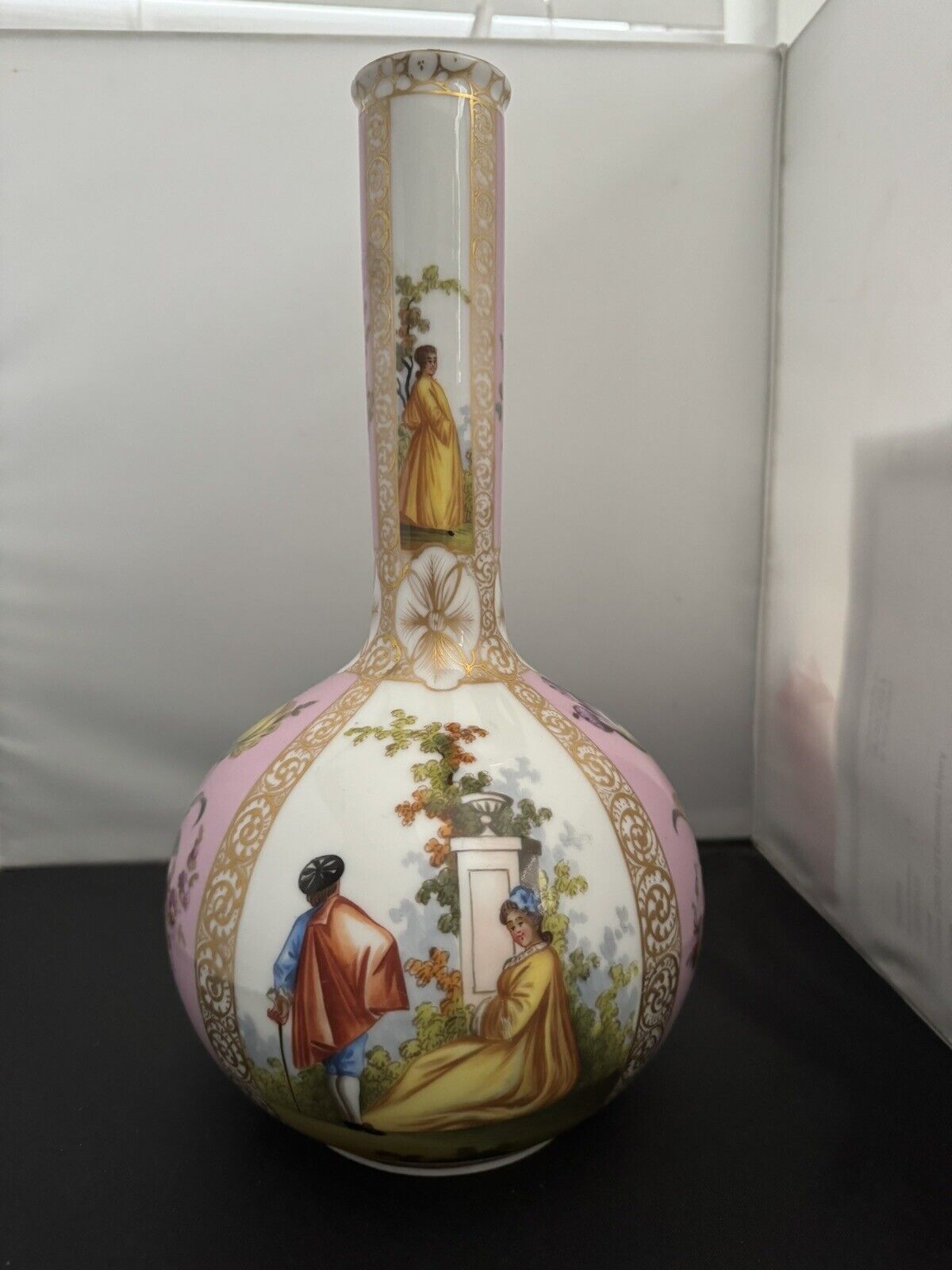 Antique Dresden Porcelain Vase Helena Wolfsohn