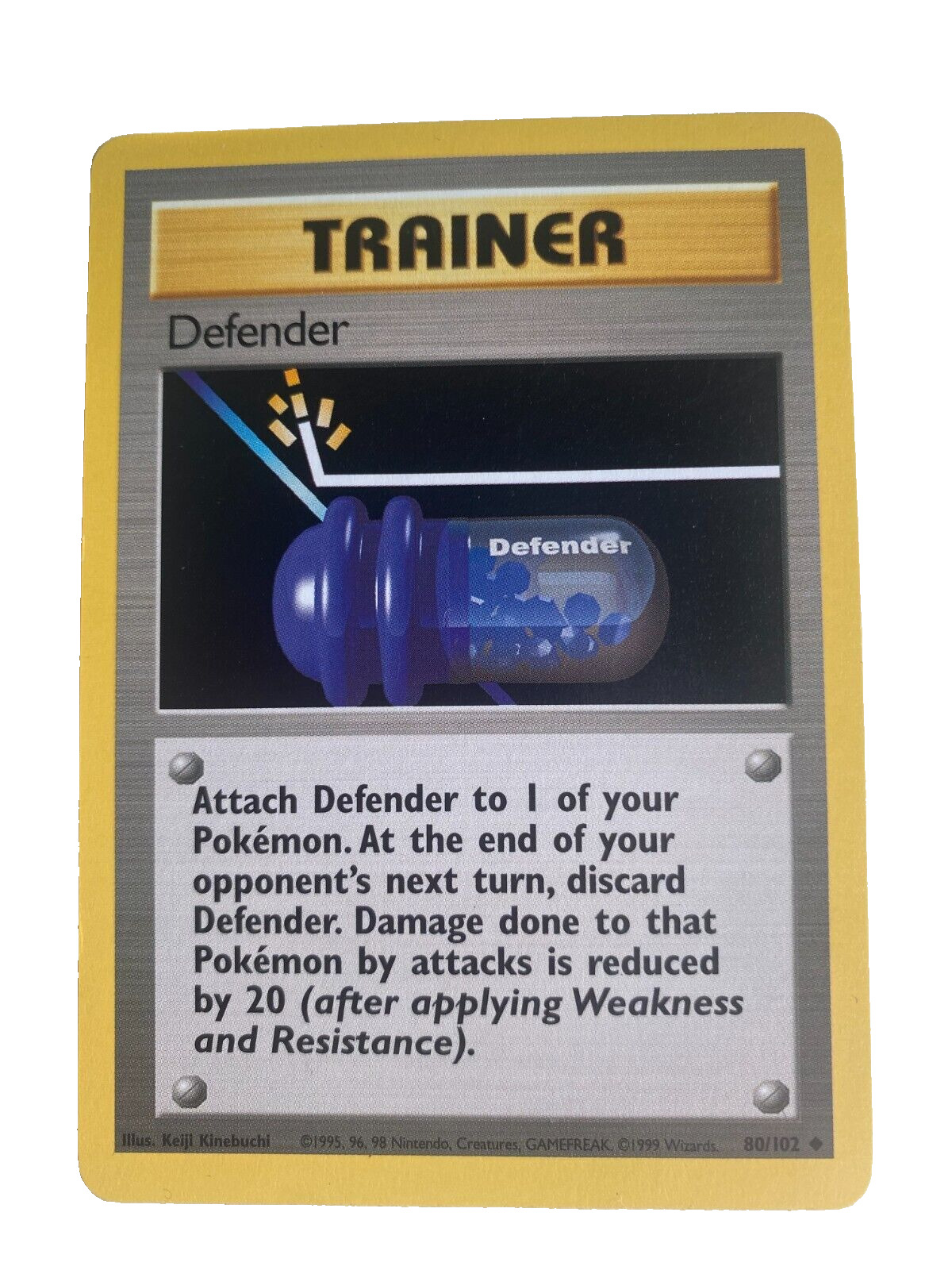 Pokémon TCG Defender 80/102 Uncommon Trainer Original Base Set WOTC 1999