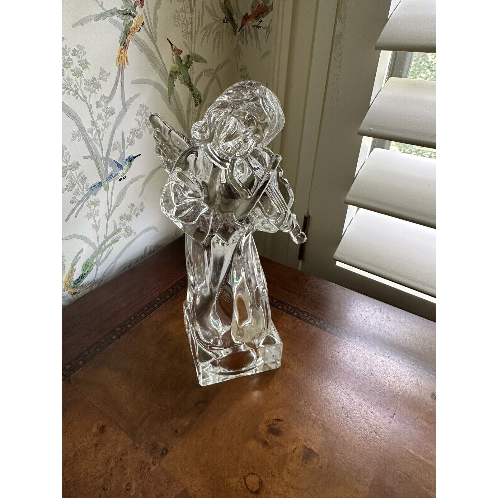 Vintage MIKASA Lead Crystal Angel Playing Violin - Herald Collection - Germany