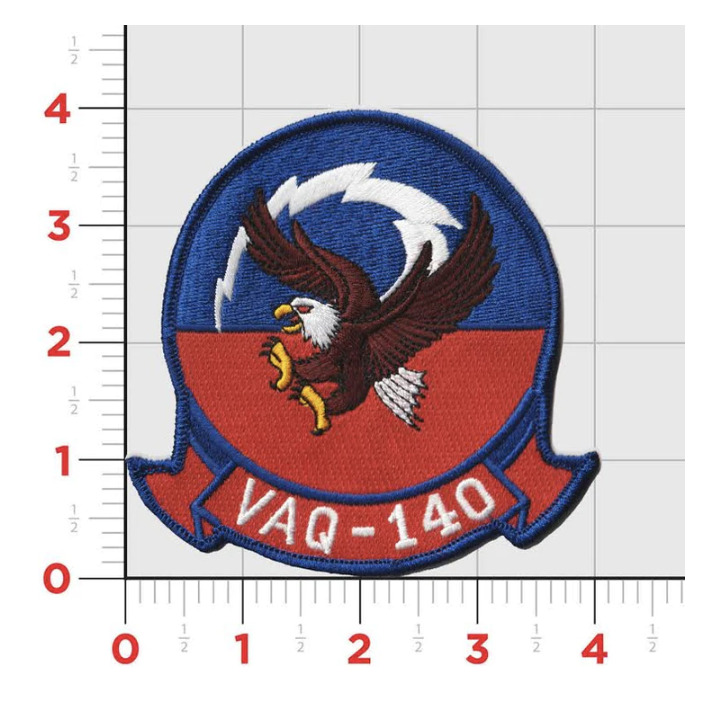 NAVY VAQ-140 PATRIOTS SQUADRON EMBROIDERED PATCH