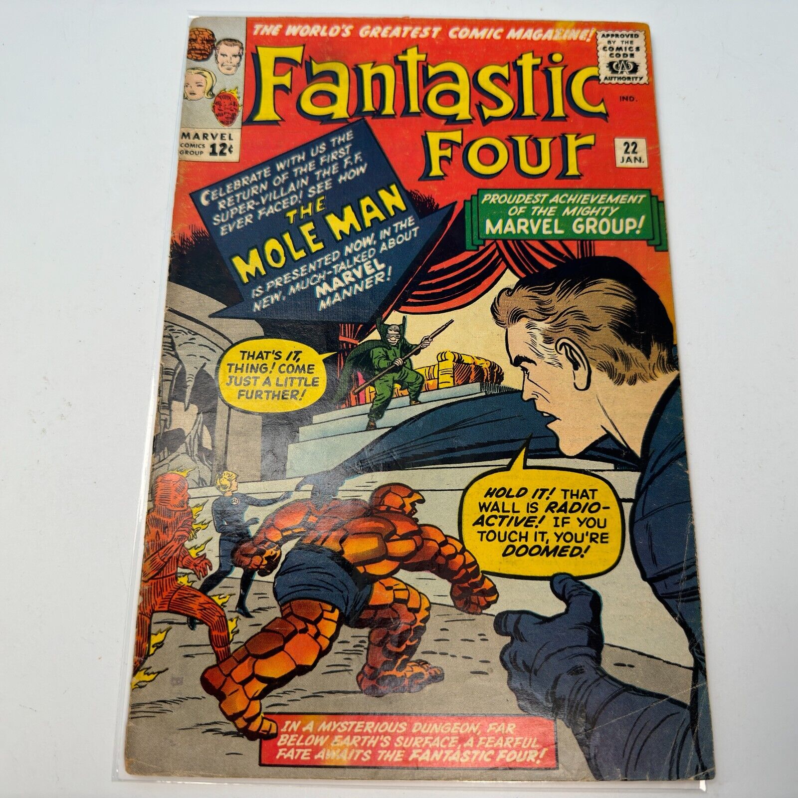 Fantastic Four 22 Mole Man Cover Marvel Comics 1964 MCU VF+