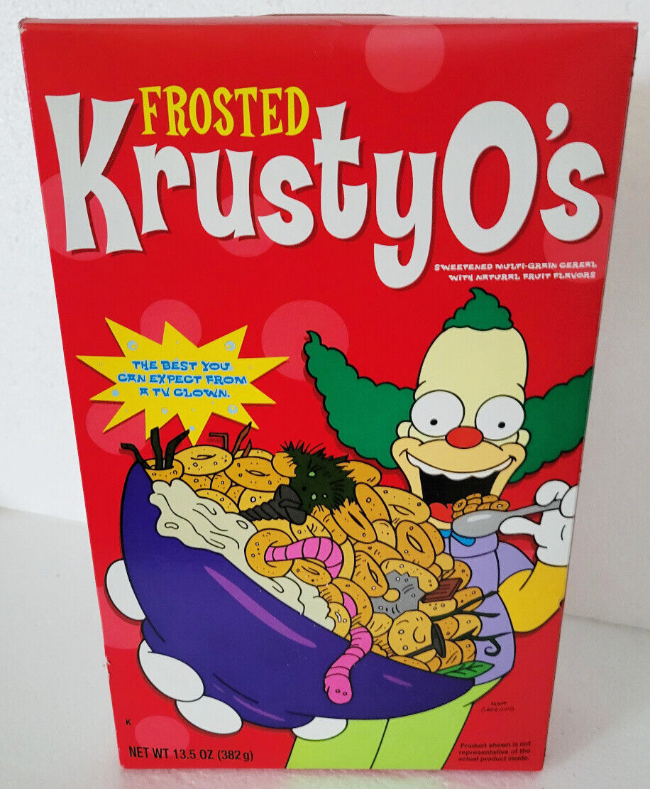 Simpsons Frosted Krusty O\'s Cereal Full Box Unopened