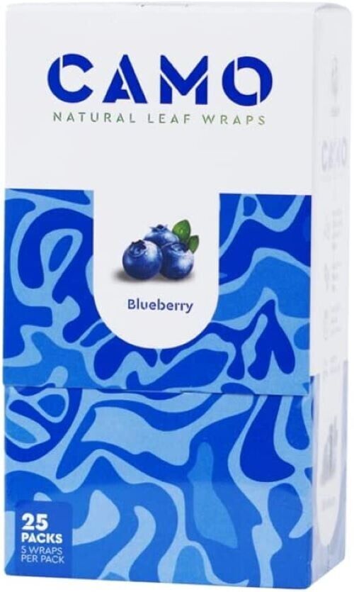 Camo Wraps Natural Leaf Wraps  (Blueberry) 25 Pack