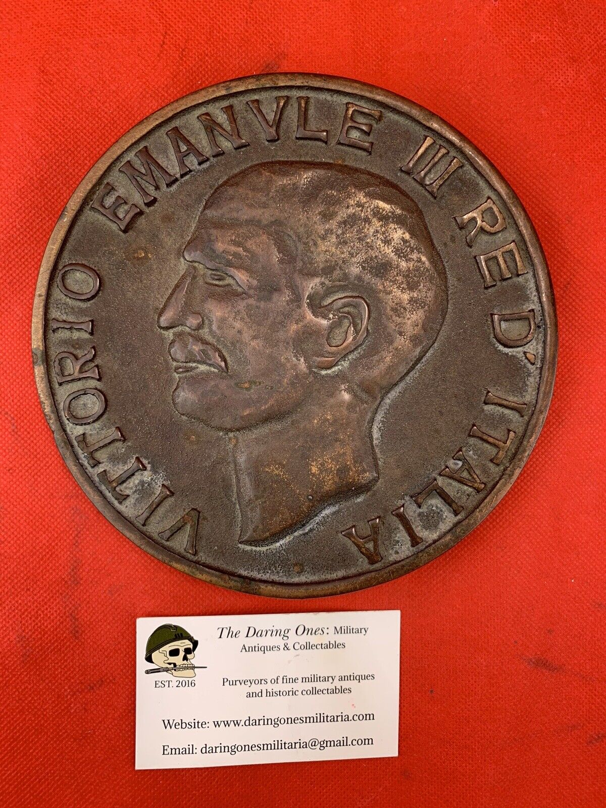 Vintage Japanese Made Italian King Victor Emmanuel III Table Medal 