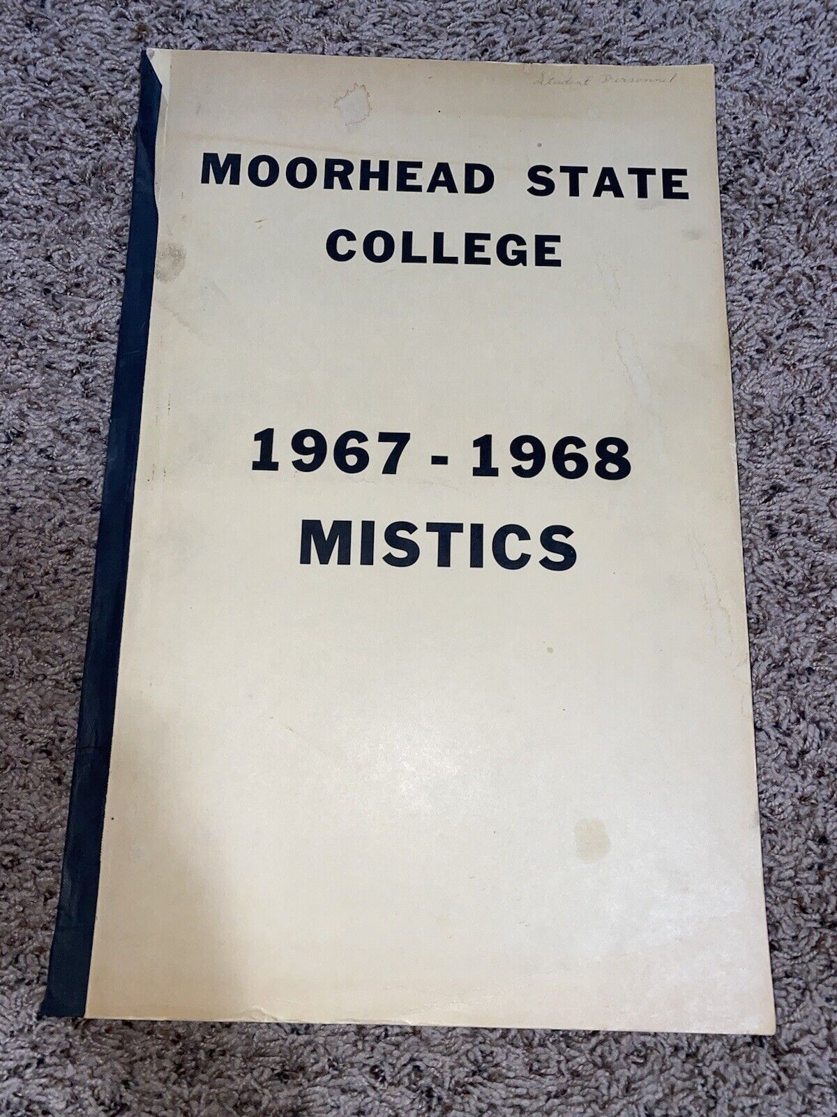 Vintage 1967-1968 Moorhead State College Minnesota School Paper Compilation Book