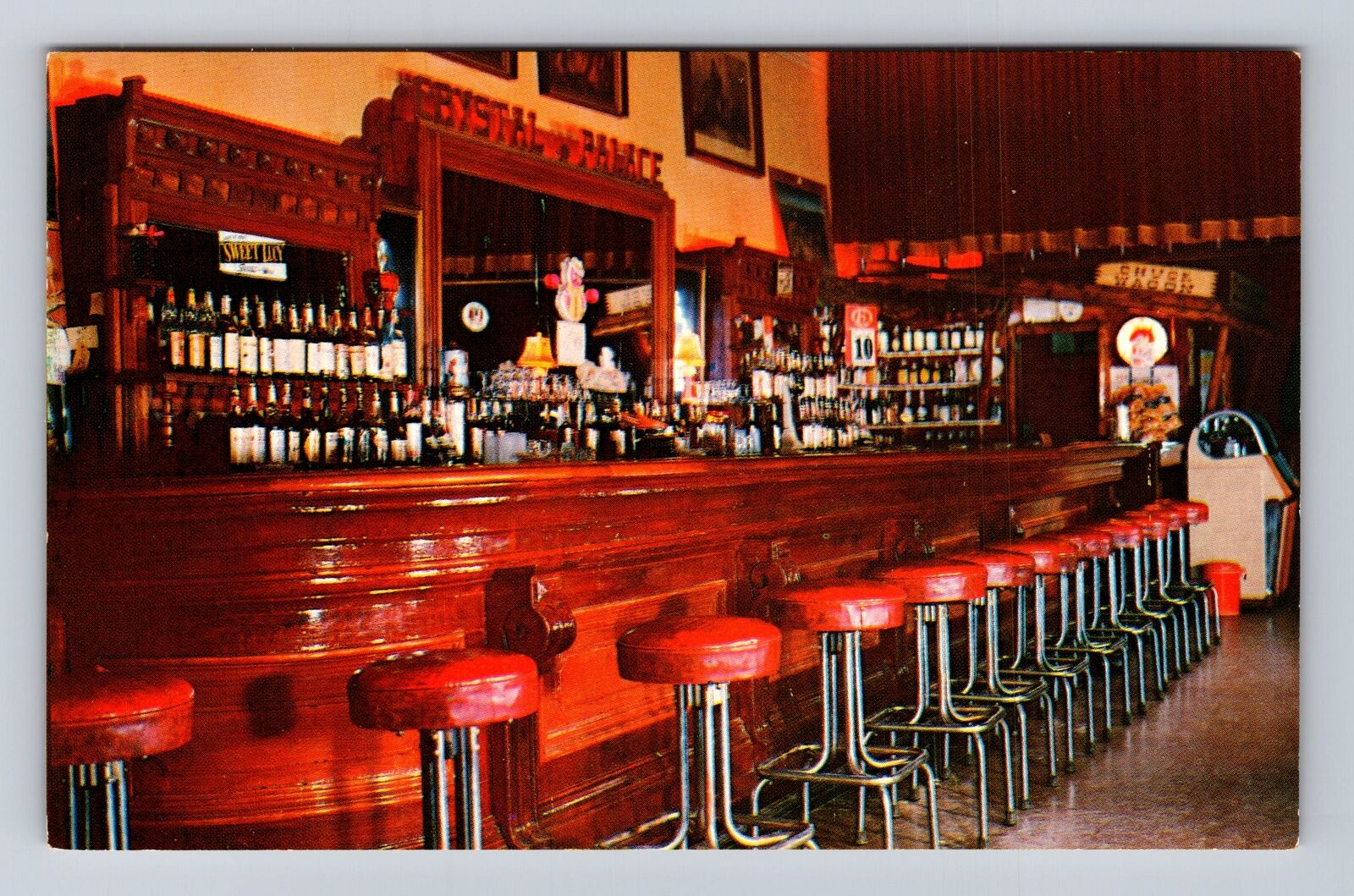 Tombstone AZ-Arizona, The Crystal Palace Bar, Antique, Vintage Souvenir Postcard