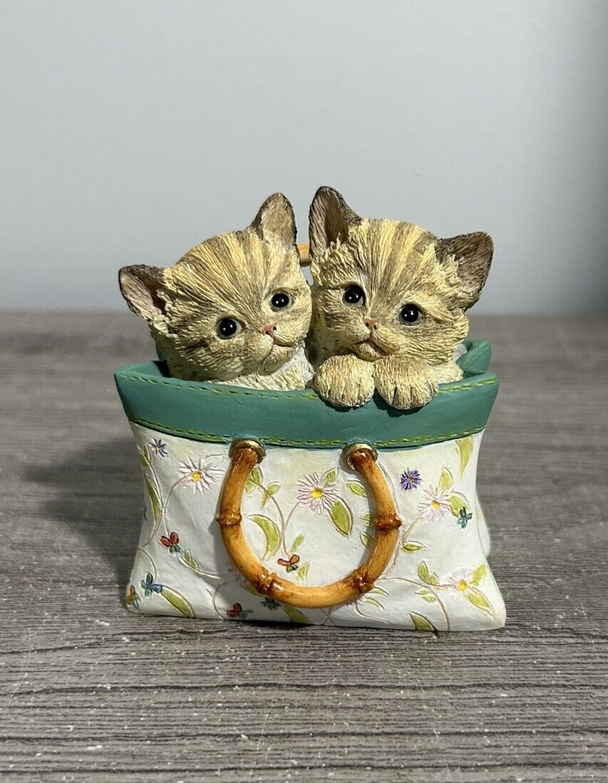 Lenox A Tote For Two Kitten Cat Purse Sculpture